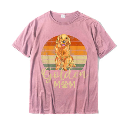 🌅 Golden Mom Retro T-Shirt – Celebrate Your Love for Your Golden Retriever!