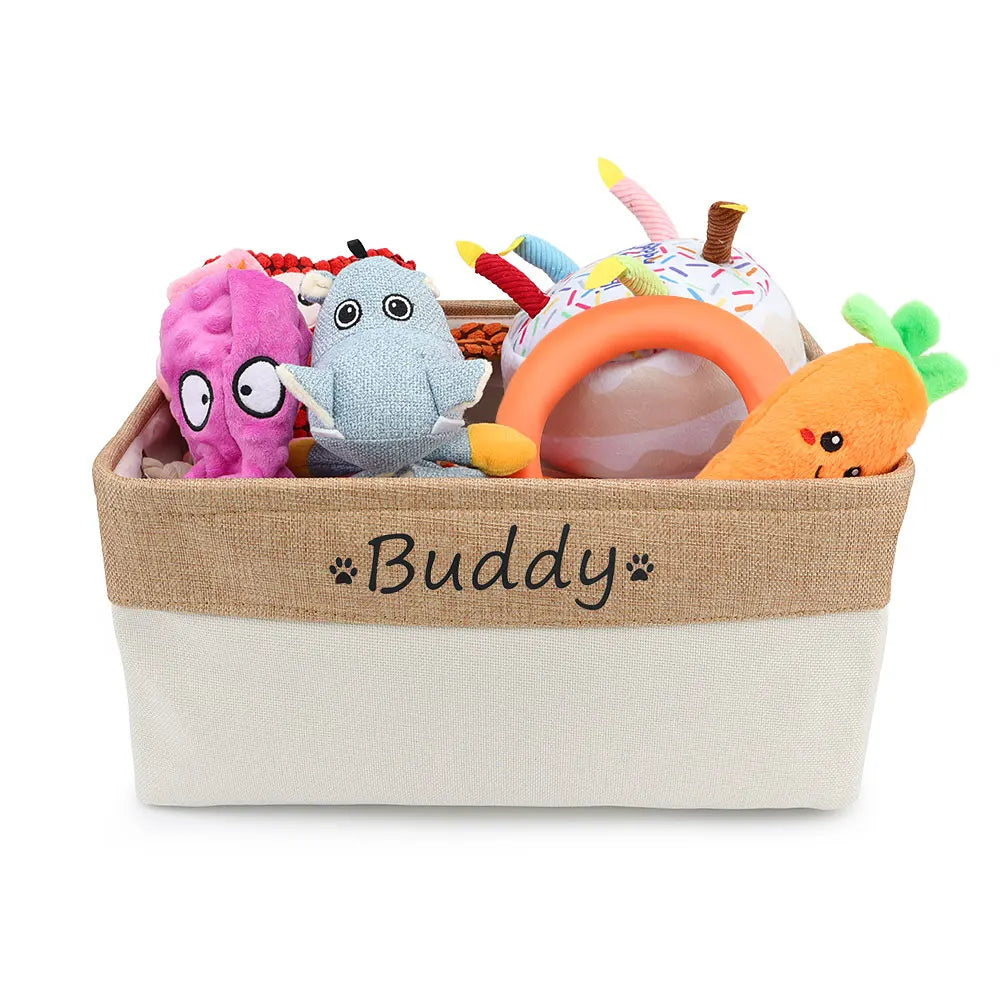 🧺 Personalized Pet Toy Basket – Keep Your Pet’s Toys Organized in Style!