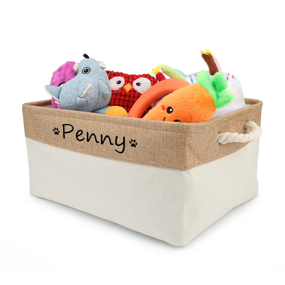 🧺 Personalized Pet Toy Basket – Keep Your Pet’s Toys Organized in Style!