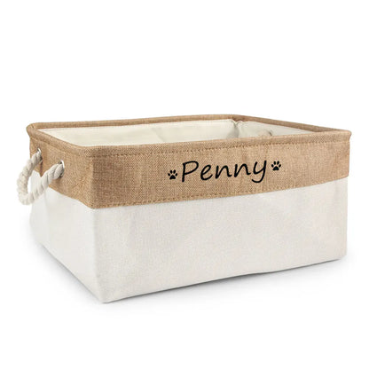 🧺 Personalized Pet Toy Basket – Keep Your Pet’s Toys Organized in Style!