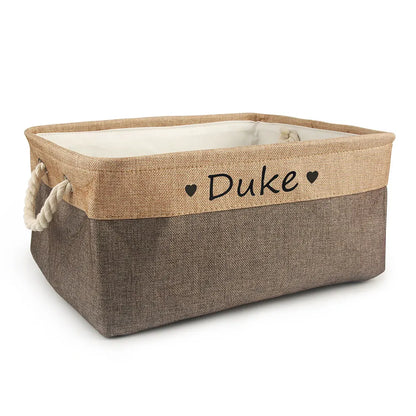 🧺 Personalized Pet Toy Basket – Keep Your Pet’s Toys Organized in Style!