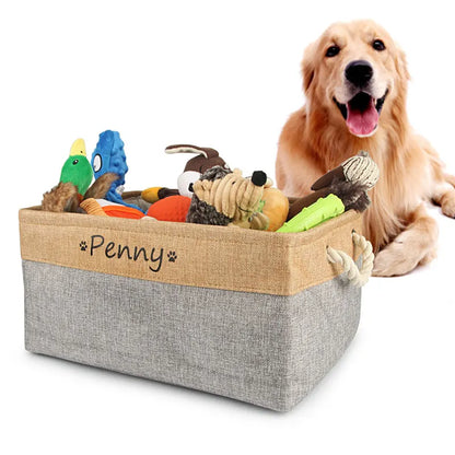 🧺 Personalized Pet Toy Basket – Keep Your Pet’s Toys Organized in Style!