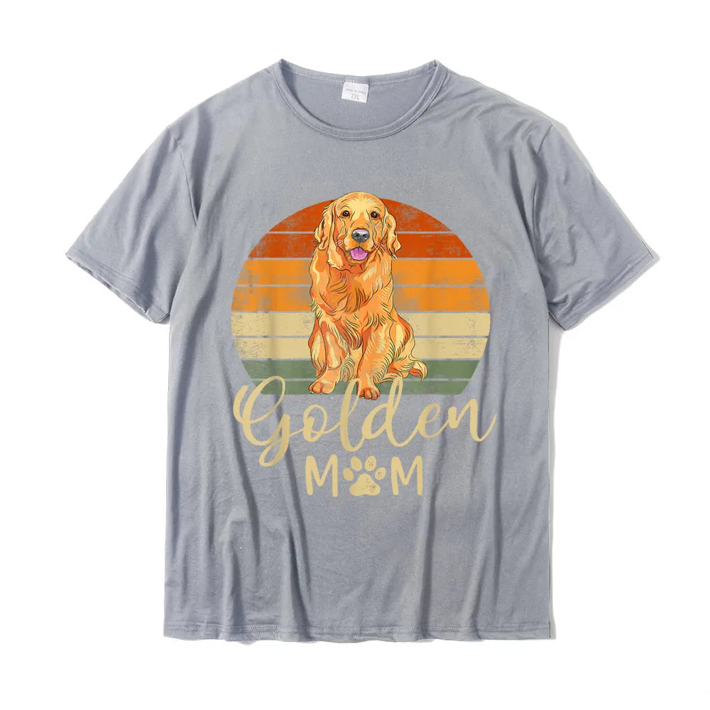 🌅 Golden Mom Retro T-Shirt – Celebrate Your Love for Your Golden Retriever!