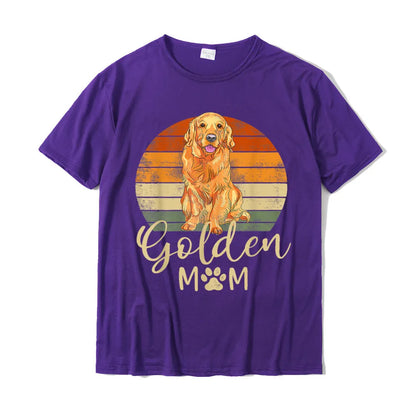 🌅 Golden Mom Retro T-Shirt – Celebrate Your Love for Your Golden Retriever!