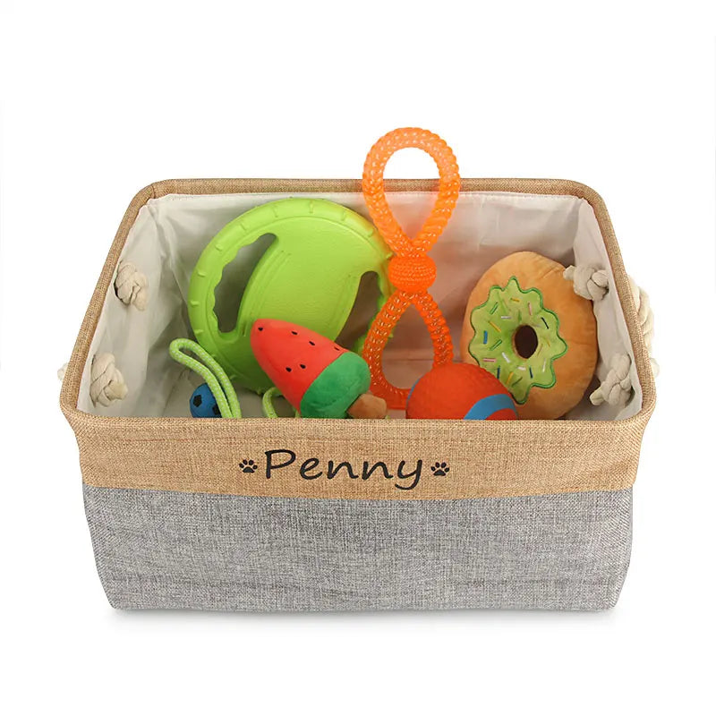 🧺 Personalized Pet Toy Basket – Keep Your Pet’s Toys Organized in Style!