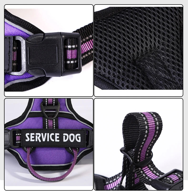 🐕 Personalized Reflective Dog Harness – Comfort & Safety for Dogs of All Sizes!