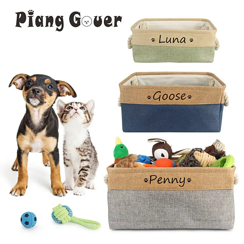 🧺 Personalized Pet Toy Basket – Keep Your Pet’s Toys Organized in Style!