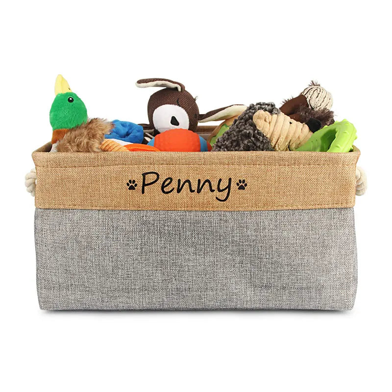 🧺 Personalized Pet Toy Basket – Keep Your Pet’s Toys Organized in Style!