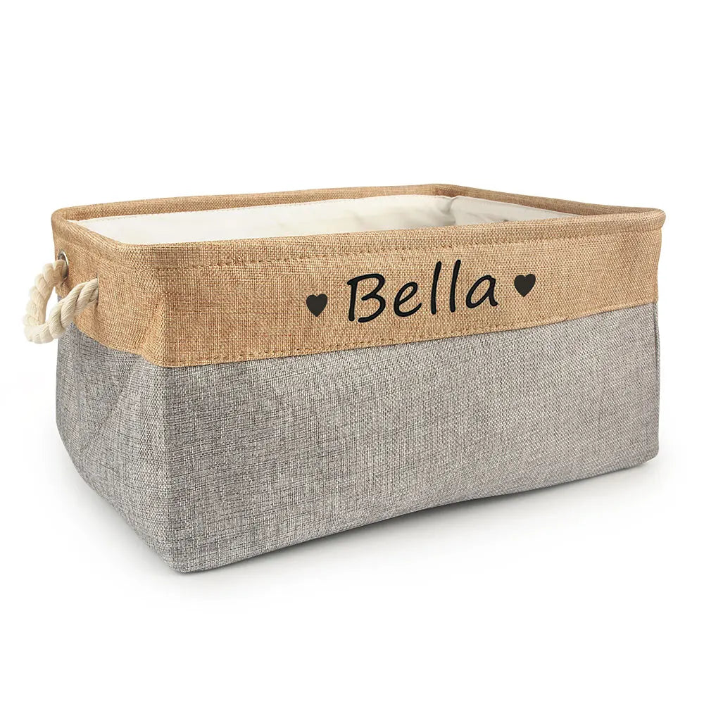 🧺 Personalized Pet Toy Basket – Keep Your Pet’s Toys Organized in Style!