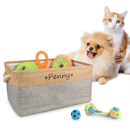 🧺 Personalized Pet Toy Basket – Keep Your Pet’s Toys Organized in Style!