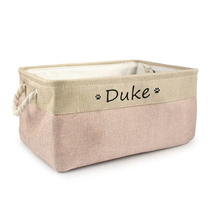 🧺 Personalized Pet Toy Basket – Keep Your Pet’s Toys Organized in Style!