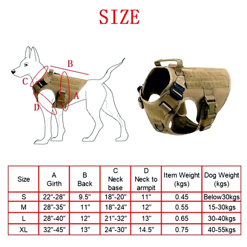 K9 Tactical Military Vest – Elite Gear for Your Dog’s Training & Adventures!