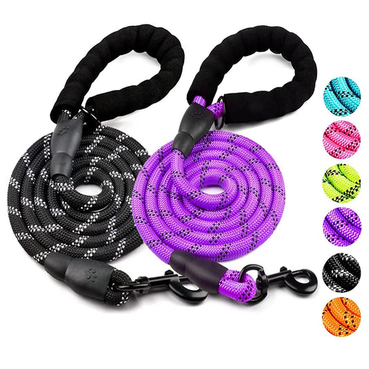 🐕 Strong Reflective Dog Leash – Built for Power, Safety, and Control!