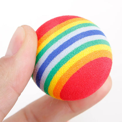 EVA Rainbow Cat Toys Ball Interactive Cat and Dog.