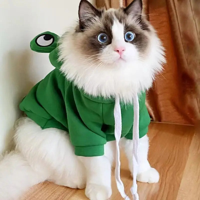 🐸 Cute Frog Hoodie Dog Coat – Adorable Cosplay for Your Pet!