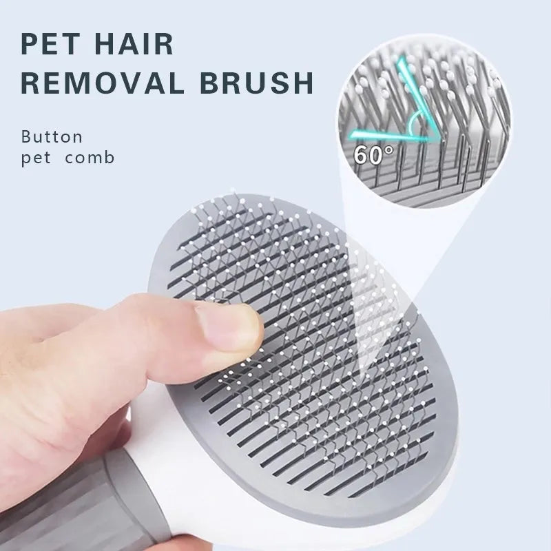 Escova autolimpante para remoção de pelos de animais de estimação - Grooming Made Easy