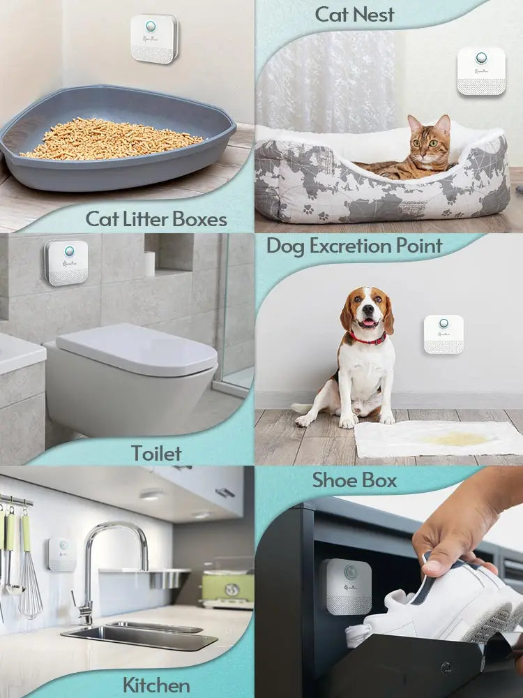 DownyPaws 4000mAh Smart Cat and dog Odor Purifier.