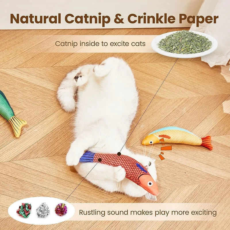 🐟 Catnip 3D Simulation Fish Toy – Interactive Fun for Your Feline Friend!