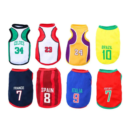 🏀 Sporty Summer Jersey for Dogs & Cats – Cool and Comfy Apparel for Active Pets!