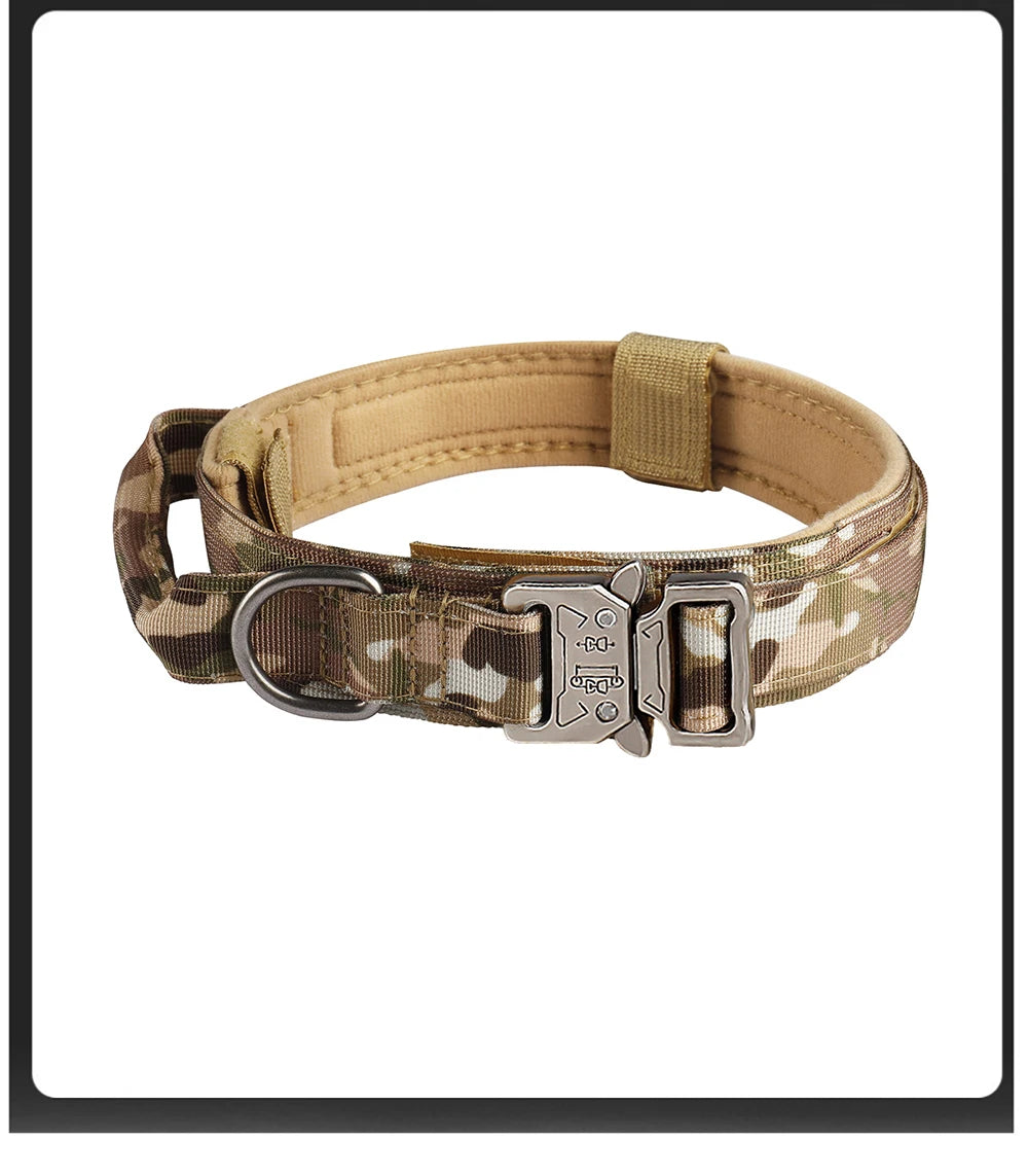 🐕 Tactical Dog Collar with Metal Buckle – Built for Strength and Comfort!