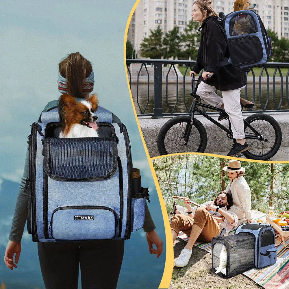 🐾 Expandable Foldable Pet Backpack – Spacious Comfort for Your Pet on the Go!