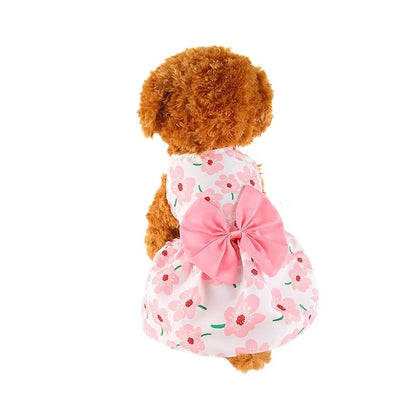 👑 Spring & Summer Dog Princess Dress – Cute Bow Lace Skirt for Small & Medium Dogs! 👑