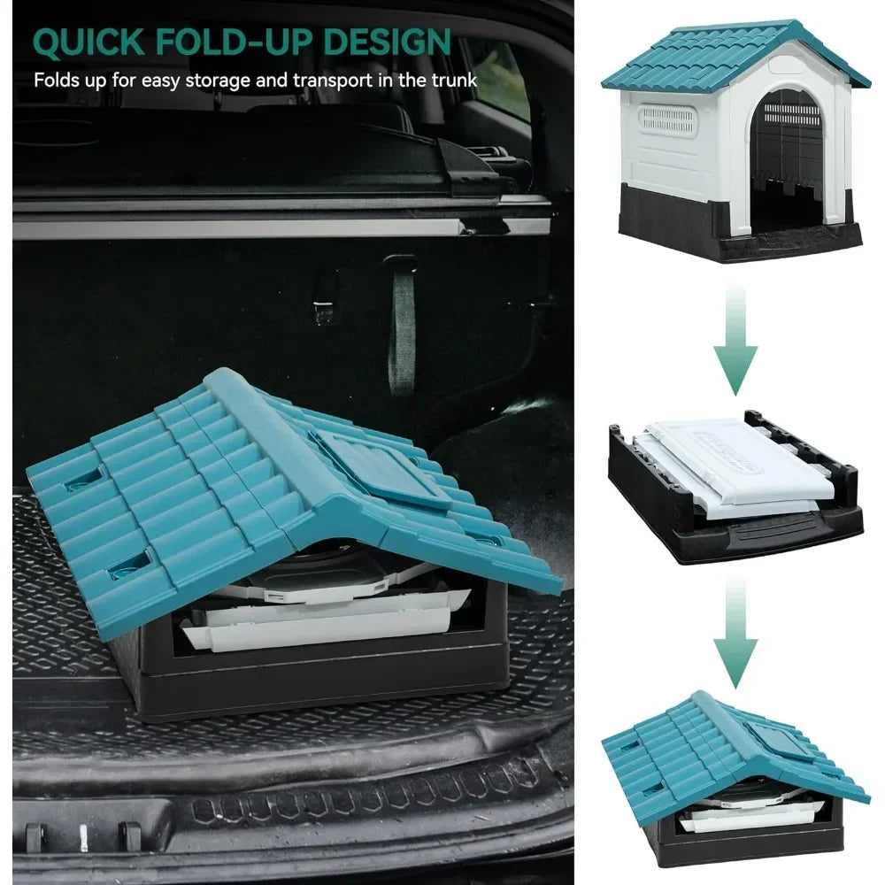 🏠 Folding Outdoor Dog House – Comfort & Protection for Your Furry Friend!