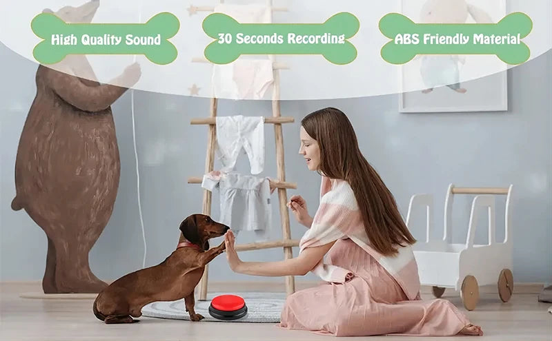 🗣️ Recordable Talking Pet Toy – Give Your Dog a Voice!