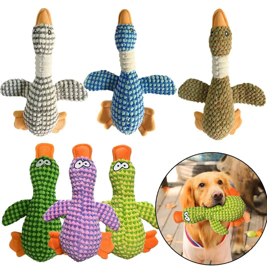 🦆 Cute Duck Plush Squeak Toy – Your Puppy’s New Best Friend!