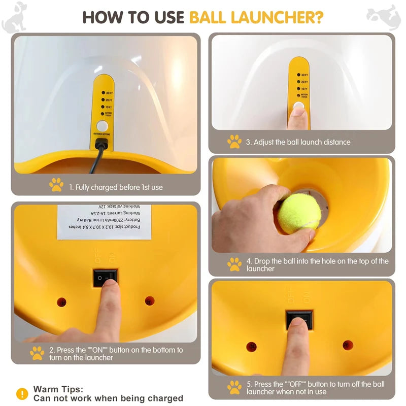 🎾 Automatic Dog Tennis Ball Launcher – Endless Fun for Your Energetic Puppy!