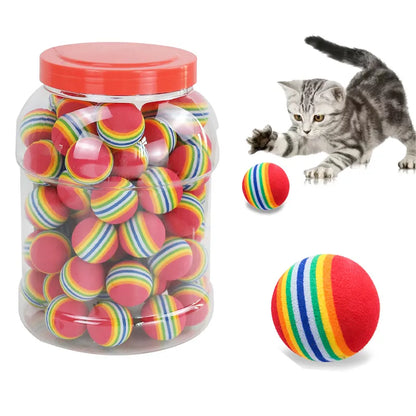 EVA Rainbow Cat Toys Ball Interactive Cat and Dog.