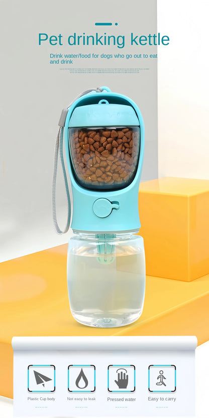 💧 Portable Pet Water Bottle with Food Dispenser – Hydration and Nutrition On the Go!