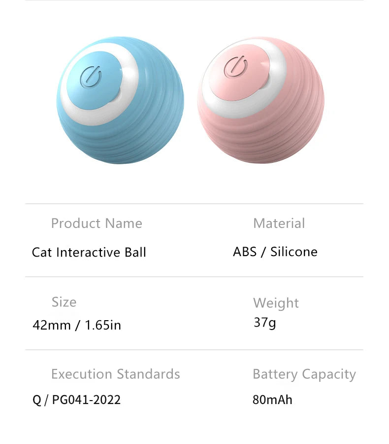 🎾 Cat Interactive Smart Rolling Ball – The Ultimate Indoor Playmate! Unleash Endless Fun for Your Feline Friend! 🐾