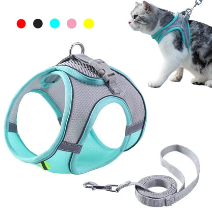 🐾 Cat & Dog Harness Leash Set – Adjustable Comfort for Your Furry Friend!