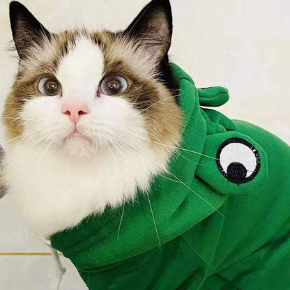 🐸 Cute Frog Hoodie Dog Coat – Adorable Cosplay for Your Pet!