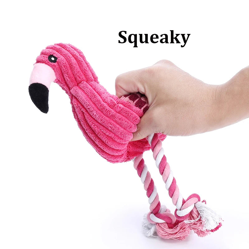 Animal Shape Squeaky Plush Dog Toys - Cute & Bite-Resistant