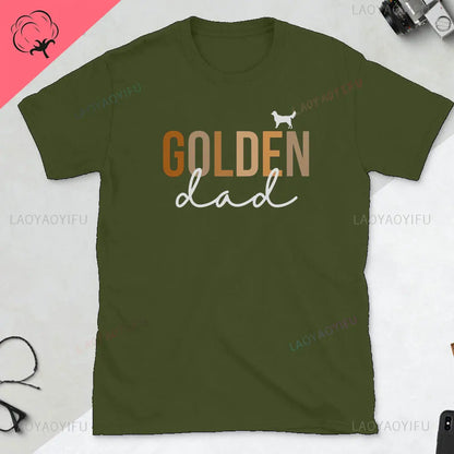 Golden Retriever Gift T-shirt Life Is Golden Dog Man Gift Dog Dad TShirt Father's Day Gift for Golden Retriever Lovers Tops