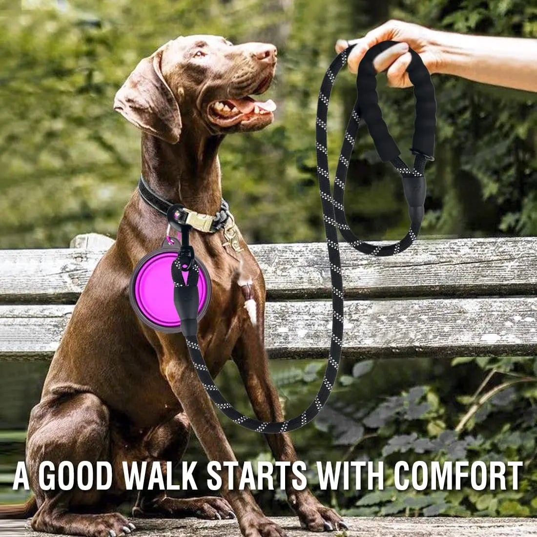 🐕 Strong Reflective Dog Leash – Built for Power, Safety, and Control!