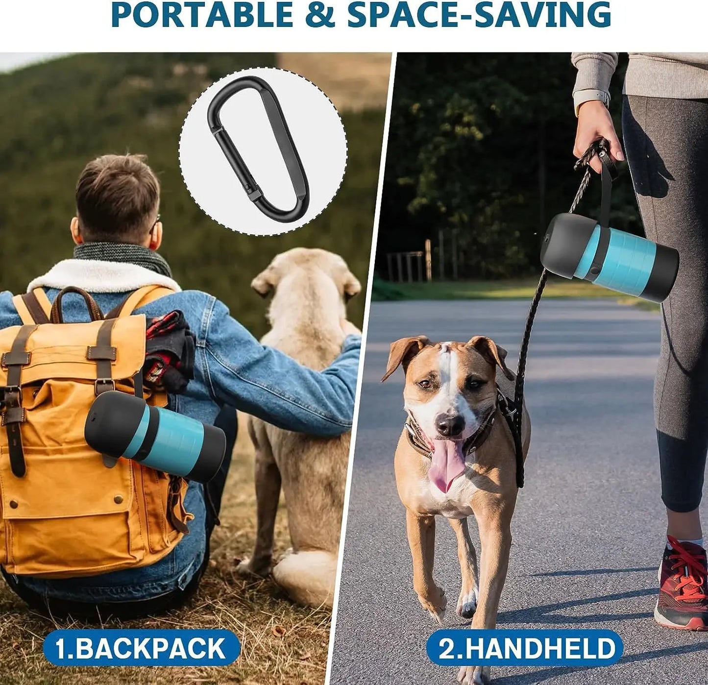 🚶‍♂️ Upgraded Dog Water Bottle – Portable 2-in-1 Water & Food Travel Cup for Pets! 🚶‍♂️