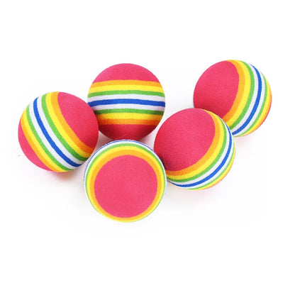 EVA Rainbow Cat Toys Ball Interactive Cat and Dog.