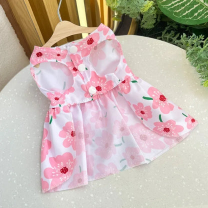 👑 Spring & Summer Dog Princess Dress – Cute Bow Lace Skirt for Small & Medium Dogs! 👑