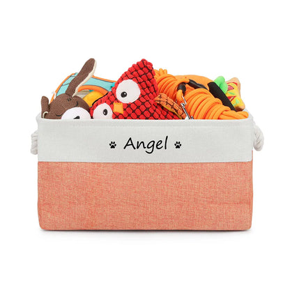 🧺 Personalized Pet Toy Basket – Keep Your Pet’s Toys Organized in Style!