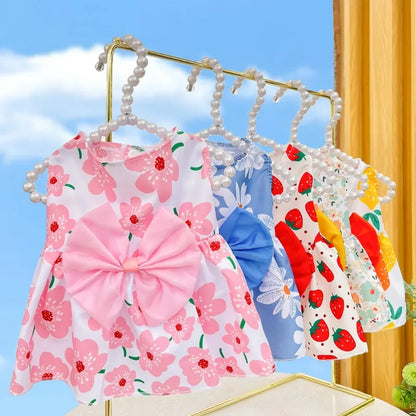 👑 Spring & Summer Dog Princess Dress – Cute Bow Lace Skirt for Small & Medium Dogs! 👑