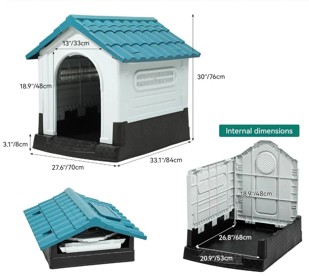 🏠 Folding Outdoor Dog House – Comfort & Protection for Your Furry Friend!