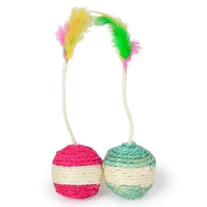 🐾 1Pc Cat Toy Sisal Scratching Ball – The Ultimate Playtime Companion!