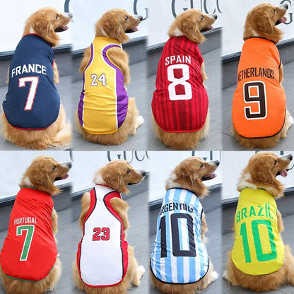 🏀 Sporty Summer Jersey for Dogs & Cats – Cool and Comfy Apparel for Active Pets!