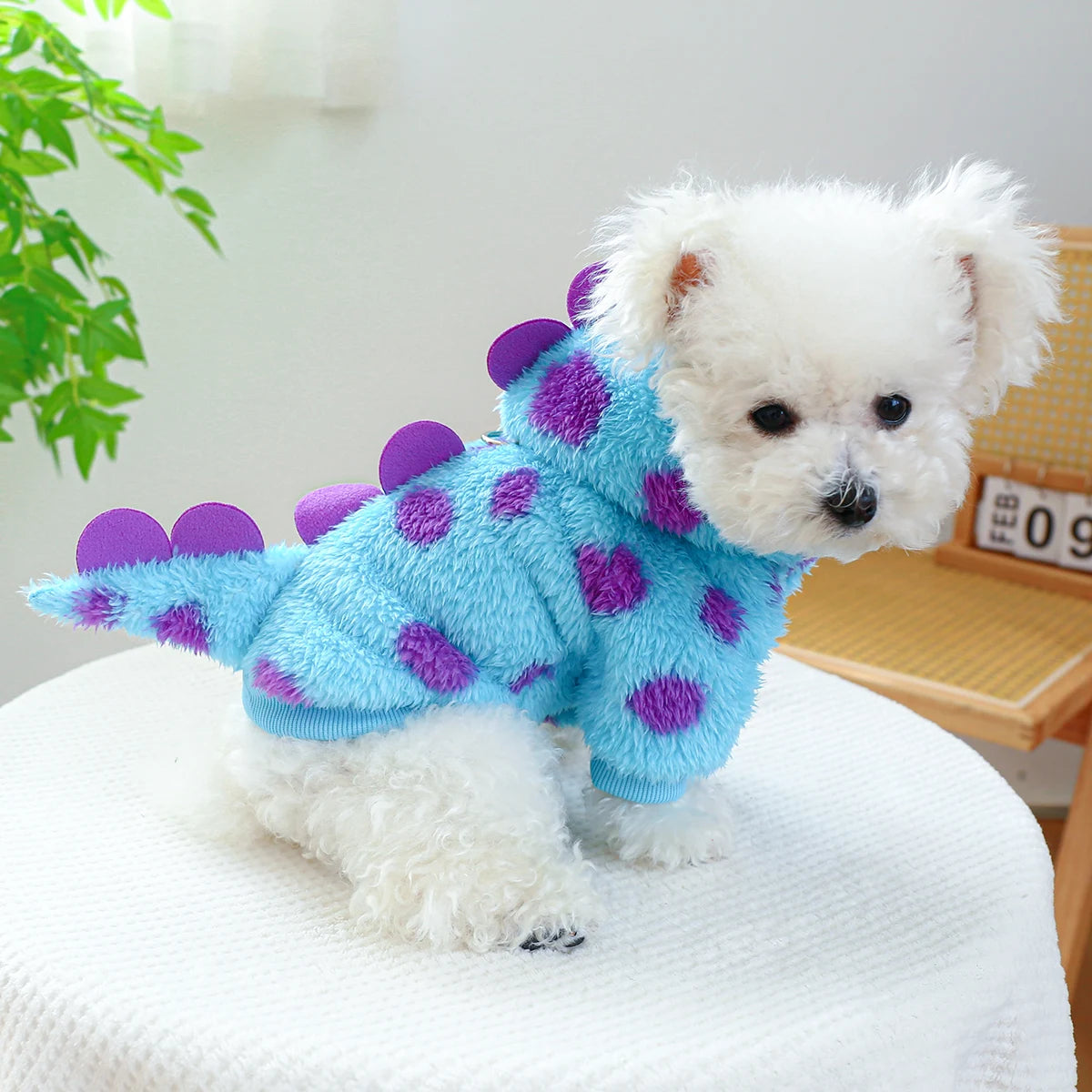 🦕 1PC Pet Clothing – Blue Dinosaur (Thickened & Warm) Small and Medium Dogs