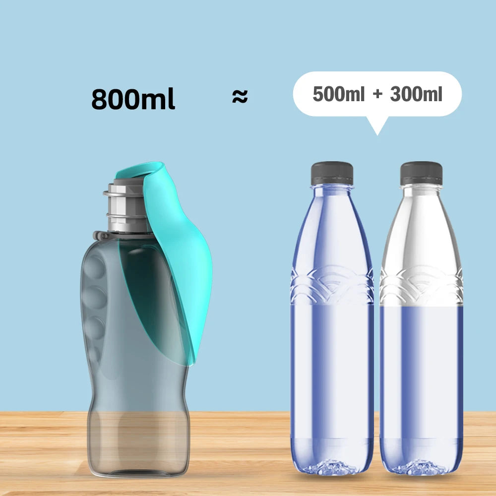 800ml Portable Dog Water Bottle - Perfect for Outdoor Adventures