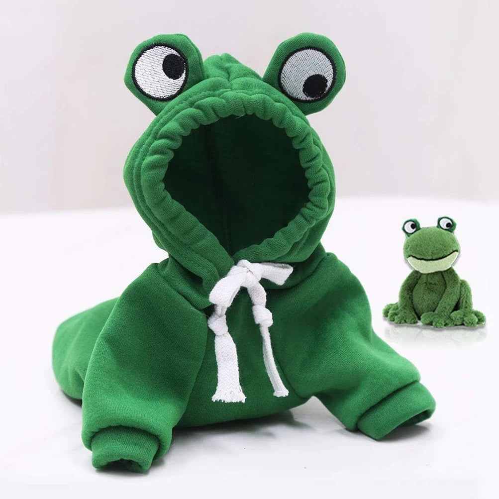 🐸 Cute Frog Hoodie Dog Coat – Adorable Cosplay for Your Pet!