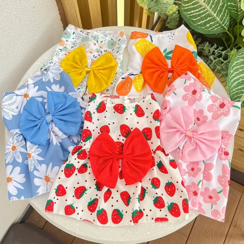 👑 Spring & Summer Dog Princess Dress – Cute Bow Lace Skirt for Small & Medium Dogs! 👑